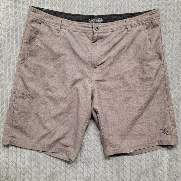 Da Hui Mens Shorts Size 40 Hybrid Collection‎ Heathered Brown No Drawstrings - Picture 1 of 9